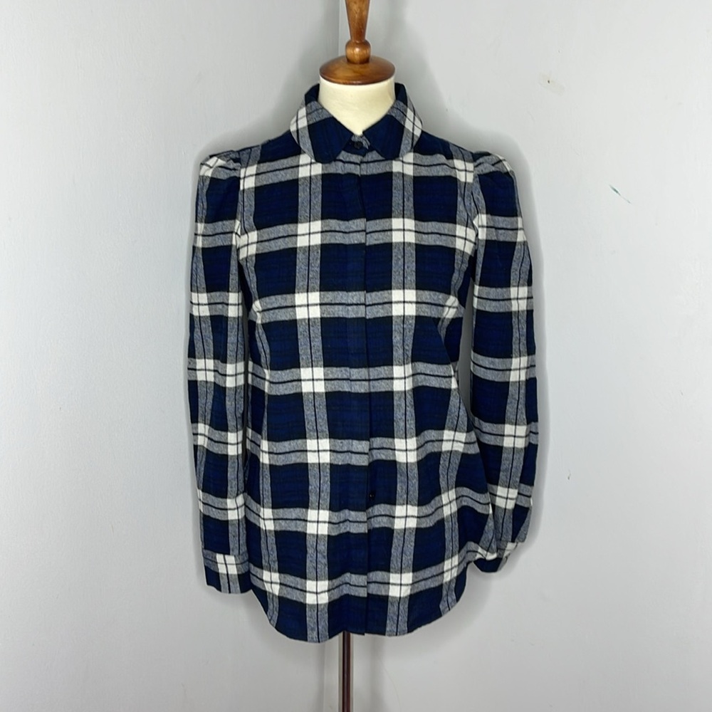 Tuckernuck‎ Blue Plaid Flannel Button-front Shirt